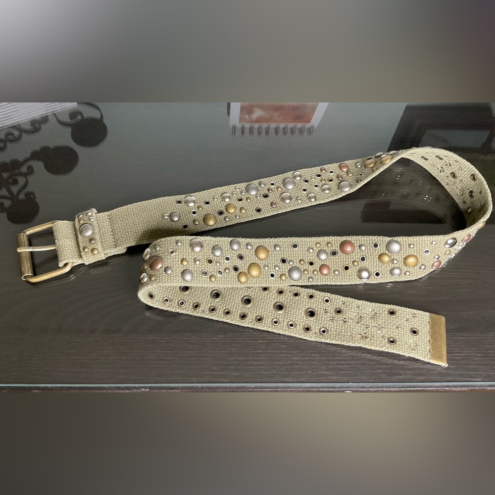 EUC Express size small cotton embellished belt - Picture 2 of 4